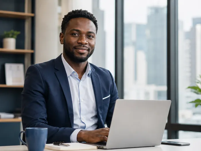 Confident newcomer professional ready to move forward in his career path